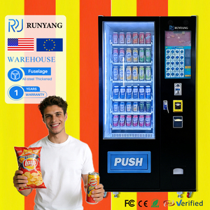 Distributeurs automatiques de boissons et de collations RUNYANG avec paiement en espèces et en ligne Distributeur automatique de nourriture et de boissons - Product Image 1