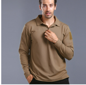DFT021 Camisetas Polo Tácticas al por Mayor con Mangas Largas en Verde, Negro, Marrón y Gris, con Bolsillo en el Brazo y Cierre de Velcro para Insignias de Uniforme - Product Image 6