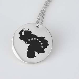 Venezuela Bản Đồ Vòng Cổ 18K Oro Laminado Venezuela Trang Sức Vòng Cổ Joyeria Fina Thép Không Gỉ De Trung Quốc Vàng Đầy Đồ Trang Sức - Product Image 5