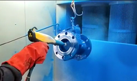 Équipement de finition métallique industriel compact, manuel, pour peinture en poudre, avec conception compacte
