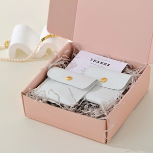 High Quality Microfiber Storage Packaging Bags Flip Press Buckle Design for <b>Magnetic</b> Jewelry Ring Earrings Jewelry Container - Product Image 3