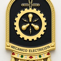 Pièce de défi personnalisée en métal antique émaillé dur, avec bordure en corde torsadée, emblème d'électricien mécanicien, souvenir maritime