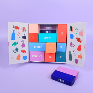 Boîte d'emballage magnétique <span class=keywords><strong>de</strong></span> luxe personnalisée avec lamination mate et dorure à chaud <span class=keywords><strong>pour</strong></span> <span class=keywords><strong>calendrier</strong></span> <span class=keywords><strong>de</strong></span> <span class=keywords><strong>l</strong></span>'<span class=keywords><strong>avent</strong></span> <span class=keywords><strong>de</strong></span> Noë<span class=keywords><strong>l</strong></span> à double porte <span class=keywords><strong>pour</strong></span> produits <span class=keywords><strong>de</strong></span> beauté et soins <span class=keywords><strong>de</strong></span> la peau - Product Image 1