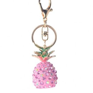 Creative Pineapple Keychain Pendant with Diamonds Bag Accessory Pendant Fruit <b>Key</b> <b>Chain</b> - Product Image 6