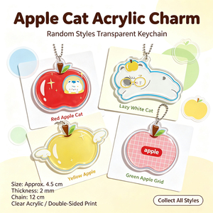 Minimal Acrylic Keychain <b>Charm</b> Cartoon Cat Clear Double Sided Print Irregular Shape Cute <b>Keyring</b> - Product Image 3