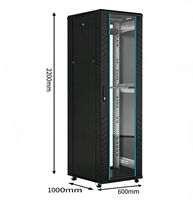 Armoire serveur sur pied de 19 pouces, profondeur 2,2 m, 2240*600*1000 mm, en acier laminé à froid SPCC, pour centre de données et réseau.