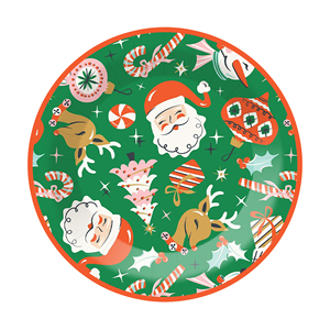 DAMAI New Christmas Party Disposable Tableware Set Santa Claus Elk Paper Plates Paper Napkins Tablecloths Tableware Set - Product Image 4