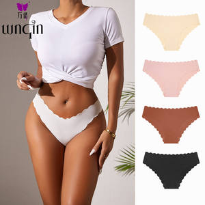 Pantaloni interni in seta <span class=keywords><strong>di</strong></span> ghiaccio con motivo a onde senza cuciture pantaloni triangolari da donna <span class=keywords><strong>Nude</strong></span> <span class=keywords><strong>di</strong></span> <span class=keywords><strong>colore</strong></span> solido - Product Image 1