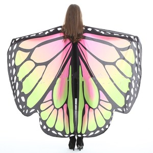 Rainbow Women Butterfly Wings Shawl Fairy <strong>Ladies</strong> Dance Costume Accessories Adult Christmas Halloween Cosplay Butterfly <strong>Cape</strong> - Product Image 6