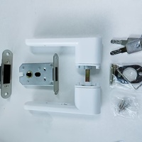 Poignée de porte en aluminium écologique moderne et élégante pour hôtel, bureau, chambre à coucher, avec serrure standard silencieuse
