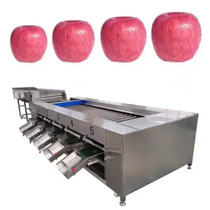 自動オレンジアップルトマトグレーディングサイズニンジン仕分けグレーディングマシン