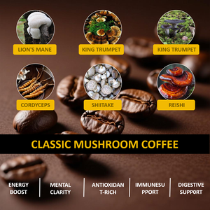 Café Instantáneo con Hongos, Cordyceps, Reishi, King Trumpet, Shitake, Turkey Tail, Melena de León para Energía, Concentración y Estado de Ánimo Positivo - Product Image 2