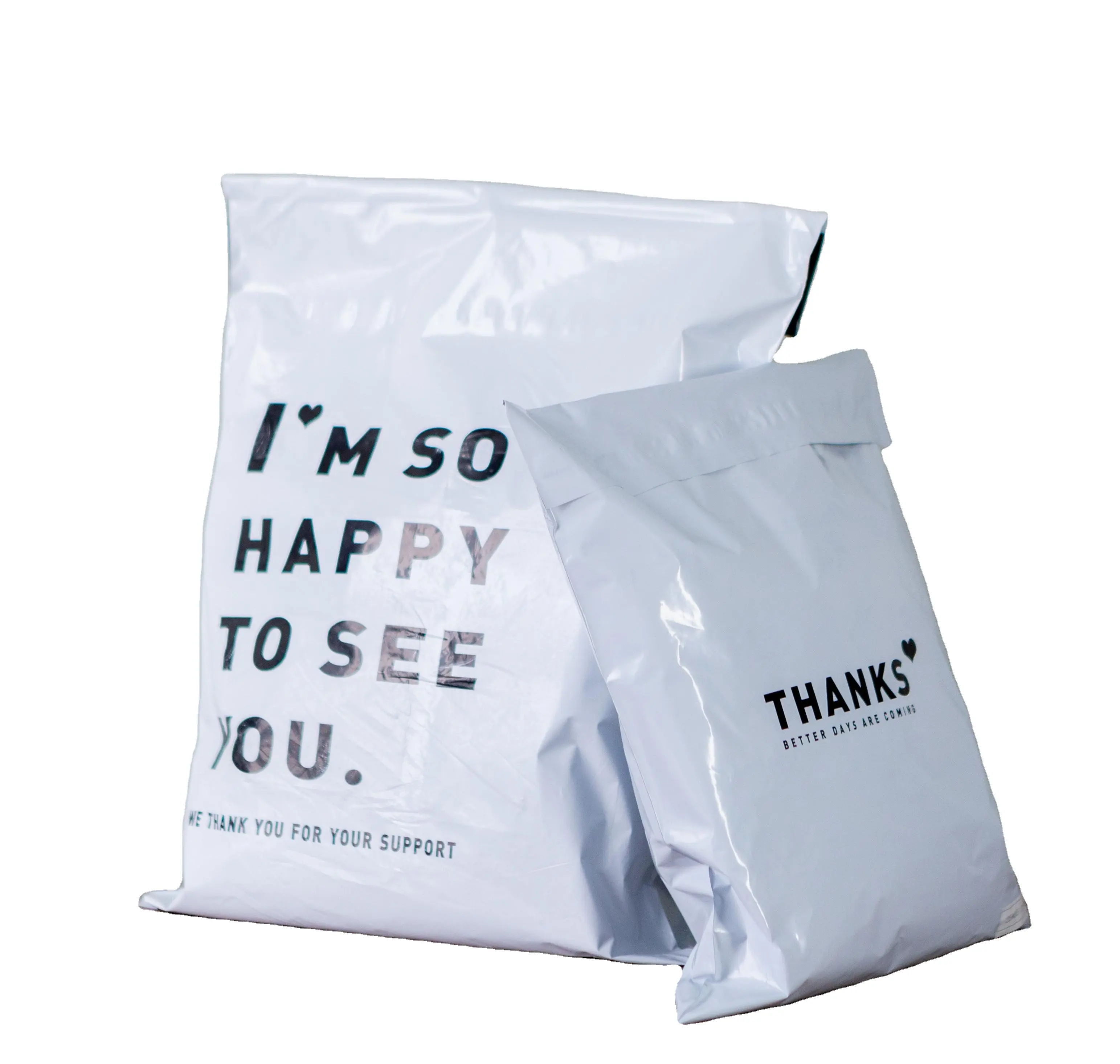 Preisgünstige Plastikversandtaschen preisgünstige glänzende Kunststoff-Poly-Versandtasche für Kleidung
