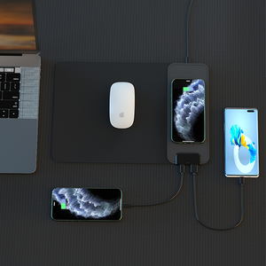 2 In 1 masaüstü kablosuz şarj matı <span class=keywords><strong>Mousepad</strong></span> 15w Qi kablosuz şarj Mouse Pad - Product Image 2