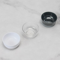 Mini bol noir de 3 cm pour maison de poupée, en PS brillant, imprimable, récipient alimentaire miniature, accessoire de jouet éducatif pour enfants