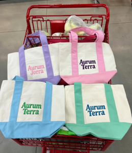 Bolsa de Mano Personalizada con Cierre Superior de Cremallera, Bolsa de Lona Reutilizable con Logotipo Personalizado para Artículos Esenciales Diarios - Product Image 1