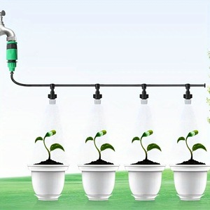 Kit de riego automático por goteo de 5-30 m, PVC negro, interfaz ajustable para riego de invernaderos y macizos de flores - Product Image 1