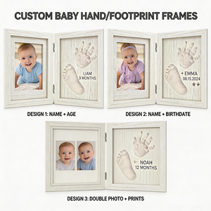 Kit de Huellas de Manos y Pies de Bebé <span class=keywords><strong>para</strong></span> Recuerdo Familiar, No Tóxico, Fácil de Limpiar, Set de Regalo OEM, Regalo <span class=keywords><strong>para</strong></span> Recién Nacido, Marca Privada - Product Image 4