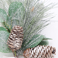 Mini 62cm PVC PE campuran pinus bunga buatan hijau Tahun Baru hari Paskah dekorasi meja Thanksgiving Mini baru