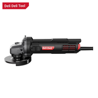 Meuleuse d'angle Deli Red Core multifonctionnelle, machine de découpe haute puissance pour usage domestique, meule à main pour polissage et ponçage
