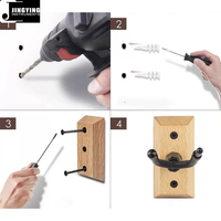 Jingying 2026 Factory North American Black Walnut/Beech Wood Base Wall Mount Violin Hooks String Instrument Parts&Accessories