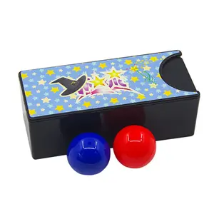 Close up magic Ball box Changeable Magic Box Turning the Red Ball into the Blue Ball Props Magic Tricks Toys JM091