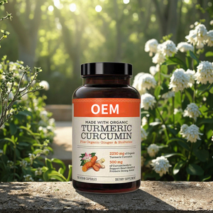 Kapsul Antioksidan Kunyit <span class=keywords><strong>Curcumin</strong></span> Organik Khusus Ekstrak Tanaman Herbal Suplemen Antioksidan untuk Dewasa OEM - Product Image 2