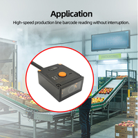 Escáner de Códigos de Barras Industrial LONVILL con Alerta Sonora e Indicador LED, Escáner de Códigos QR de Montaje Fijo para Logística de Almacenamiento en Frío