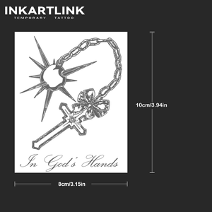 Autocollant de <span class=keywords><strong>tatouage</strong></span> temporaire personnalisé motif étoile croisée, imperméable, longue durée (15 jours), semi-permanent, pour le <span class=keywords><strong>cou</strong></span> et les épaules - Product Image 4