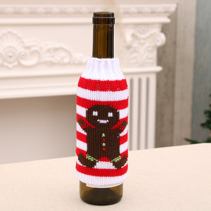 Décorations de Noël pour la maison : Housses de bouteille de bière de Noël tricotées haut de gamme, décorations de bouteille de bière de Noël, manchons pour bouteilles - Product Image 3