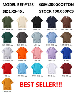 Camisetas de Hombre Lisas y Holgadas de Algodón 100% de Alta Calidad, 200GSM, 210g, 220g, con Logotipo Personalizado, Impresión DTG/DTF - Product Image 3