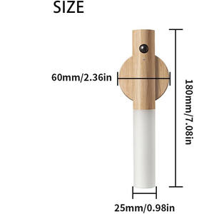 ไฟส่องผนังแบบเหนี่ยวนำแม่เหล็กไร้สายแบบพกพา ชาร์จผ่าน USB ควบคุมด้วยเซ็นเซอร์อัจฉริยะ สำหรับห้องนั่งเล่นและห้องนอน ขายส่ง - Product Image 5