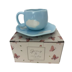 Tasses à expresso personnalisées OEM/ODM d'usine, tasses à café en céramique de 3 oz avec soucoupe pour les cafés familiaux et le thé de l'après-midi - Product Image 5