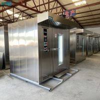 Four rotatif industriel haute puissance en acier inoxydable, machine de cuisson pour boulangerie, pâtisserie, pain et gâteaux de lune