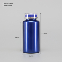 Bouteilles en plastique PET personnalisées professionnelles de 200 ml pour bonbons, médicaments, vitamines et gélules