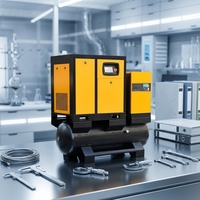 Compresor de Aire Portátil Sin Aceite YUEQUN, Bomba de Tornillo Refrigerada por Aire, 22kW 16bar, Voltaje Personalizado PLC (220V/380V/415V), Motor con Rodamientos para Minería