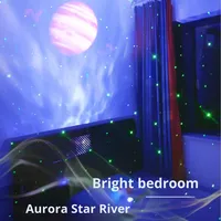 Lampe lune aurore boréale, projecteur ciel étoilé USB 5V pour haut-parleur, lampe d'ambiance LED de scène, cadeau de bureau