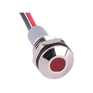 Multi Pilot Lamp Function 8mm Dot Light Flat Head Pin Terminal Brass Nickel Led Indicator Lamp Light For Car Using