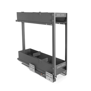 Porte-bouteilles coulissant pratique. Module anthracite 150, 2 plateaux - Product Image 1