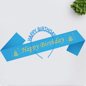 Set de Diadema y Cinturón de Hombro Color Caramelo para Cumpleaños, con Icono de Pastel Feliz de Plástico PP, Accesorios para Fotos con Atmósfera Festiva - Product Image 4