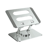 Vente en gros d'usine Alliage d'aluminium 360 °   Support d'ordinateur portable pliable et rotatif, support portable réglable pour tablette et ordinateur portable de 14 à 17,3 pouces