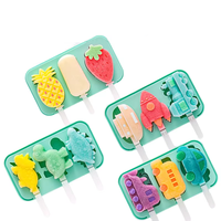Moule à glace en silicone de haute qualité pour plusieurs formes de cartons, moules à bâtonnets glacés faits maison en silicone pour la crème glacée