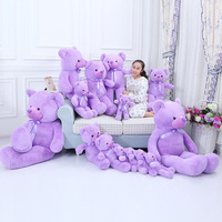 Nouvelle conception d'ours en peluche violet gras, ours en peluche classique de qualité, jouets en peluche pour Noël et la Saint-Valentin, vente en gros