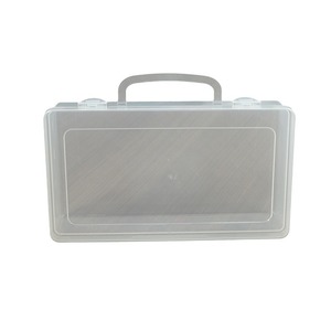 Transparent Plastic <b>Storage</b> <b>Box</b> With Handle Rectangle Covered For Cross Stitch Needle Thread Journaling Washi Tape Toys - Product Image 5