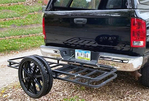 Chariot <span class=keywords><strong>à</strong></span> cerfs pliable pour la décoration de voiture, <span class=keywords><strong>porte</strong></span>-bagages de chasse robuste avec cadre durable, roues tout-terrain pour utilisation en véhicule - Product Image 5