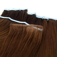 Extensions de cheveux invisibles à la kératine, qualité supérieure, cheveux vierges russes, double trame, résistantes à la perte
