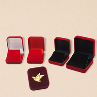 Boîte de rangement haut de gamme en velours floqué pour badges professionnels à dessus plat, épingles de revers, broches et médailles - Vente en gros