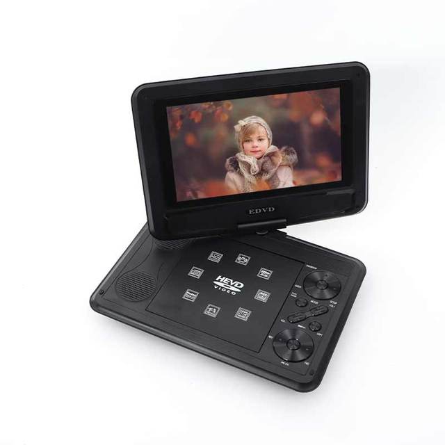 Widely Acclaimed High Quality KCR 9 Inch Portable for Player 720P Resolution PAL/NTSC Auto Includes Display -R/-RW/CD/MP3
