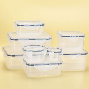 Récipient hermétique écologique pour le stockage des aliments dans le garde-manger pour le riz et les céréales avec ensembles de couvercles Plastique hermétique 12 PCS Cuisine - Product Image 4