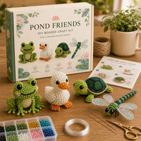 Nouveau Kit d'Artisanat Transfrontalier de Petits Monstres Animaux 3D Perlés, Ensemble de Perles DIY Fait Main en Plastique, Chine